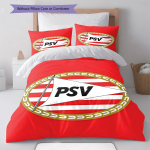 PSV logo Vaibamuster Voodipesu Tekikomplekt Tekikott Padjap&uuml;&uuml;r Kodukaunistus S&uuml;nnip&auml;evakingitus (1 * tekikott + 2 * padjap&uuml;&uuml;ri, ilma s&uuml;damikuta) 135x200cm