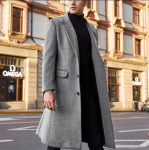Briti stiilis pikk villane mantel meeste talvine meeste ka&scaron;miirmantel Slim Fit, eriti pikk mantel, tuulejope M