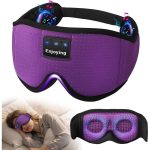 Sleep headphones, sleep mask Bluetooth wireless music eye mask, with 3D Bluetooth headphones ultra-thin stereo speakers black