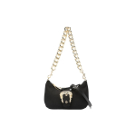 Versace Jeans Couture Eemaldatava Kuldse Pandlaga Paksust Ketist Nailonist Crossbody T&otilde;mblukuga Kotikott Naiste Kotid Must 75VA4BFRZS809899 Basic Set (Bag+Dust Bag) white