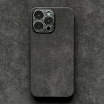 Kvaliteetne Alcantara seemisnahast &uuml;mbris iPhone 15 Pro Max 16 14 13 12 Mini 11 6s 7 8 Plus Xs Max X Xr SE 2022 jaoks, keeratava karvkattega For iPhone16pro black