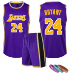 Laste spordir&otilde;ivad Lakers Kobe Nr. 24 Korvpallivorm - Must Lilla 120-130 CM