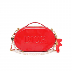 DIOR DIY stiilis kosmeetikakott rikastuge kohe pol&uuml;esterkiud Hobuse aasta k&auml;ekott mitmek&uuml;lgne klassikaline lihtne ripats pidulik ja armas punane