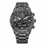 CITIZEN Eco-Drive Seeria 200 Meetrit Veekindel P&auml;ikeseenergiaga Kvartsterasest Rihm 43mm Meeste K&auml;ekell Must T&auml;hik JV2005-58E must