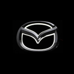 LED-m&auml;rk Auto Tagumine Esituli Embleem Logo Kaunistus Mazda 2 3 6 CX7 8 CX5 MX5 323 Tarvikutele Auto Stiil Pagasiruumi Kleebis 10.1cm X 7.90cm valge