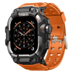 Kaitse&uuml;mbris+Taktikaline rihm Apple Watchi rihmadele Ultra 3 2 49mm 46mm 45mm 44mm TPU Kate Metallist k&auml;ev&otilde;ru iwatch seeriad 11 10 9 8 7 6 SE 49MM (Ultra 3 2 1) black