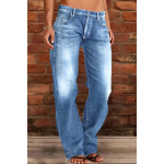 Naiste teksap&uuml;ksid Denim P&uuml;ksid Pahkluu pikkusega Sirged Taskutega High Street Keskmise v&ouml;&ouml;kohaga T&otilde;mblukuga Pesu L&otilde;tv Augud 2026 Kulutatud XL gray