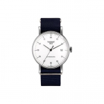 Tissot Le Locle Automaatne Mehaaniline Liikumine 30M Veekindel Kell 40mm H&otilde;bedane sihver Roostevabast terasest korpus Nailonrihm T109.407.17.032.00 White Dial