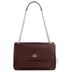 Coach Elodie 29 H&otilde;bedase Logoga Nahast &Otilde;lakott Crossbody Suur Naiste kotid Vaher CCF09-SVMPL Basic Set (Bag+Dust Bag) white