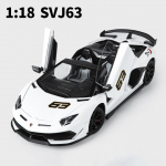 1:18 Lamborghinit SVJ63 Aventador Sulamist Mudelauto M&auml;nguasi Diecasts Valatud Heli ja Valgusega Autod M&auml;nguasjad Lastele S&otilde;iduk