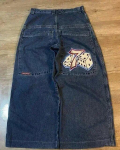 JNCO Jeans Vintage Hip Hop L&otilde;dvad teksap&uuml;ksid Meeste gooti K&otilde;rge v&ouml;&ouml;koht Laiad s&auml;&auml;red P&uuml;ksid Streetwear L gray