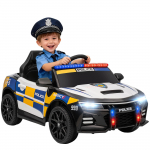 Laste elektriline politseiauto 12V, kahe mootoriga, puldiga juhitav, USB, MP3, muusika ja helisignaal, mitmev&auml;rviline 96 x 60 x 45 cm