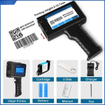 12,7 mm K&auml;eshoitav tindiprinter Kaasaskantav m&auml;rgistusmasin QR-koodi V&ouml;&ouml;tkoodi Partii koodi Kuup&auml;eva Number Logo Aegumiskuup&auml;ev Silt black