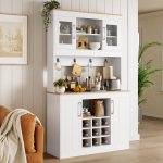 K&ouml;&ouml;gikapp vitriiniga 175 cm, k&ouml;&ouml;gikapp klaasukstega, veiniriiul ja konksudega liist, suur n&otilde;udekapp k&ouml;&ouml;ki s&ouml;&ouml;gituppa elutuppa 106 x 39 x 175 cm