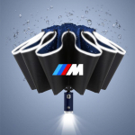 Autovari LED-taskulambi ja helkurribaga vihmavari BMW M E30 E39 E46 E90 E93 E60 F10 M5 M6 M7 X4 X5 X1 tarvikutele gjvm37
