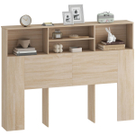 Eraldiseisev peatsium koos panipaigaga, Vooditarvik 4 avatud sektsiooniga, 140 x 19 x 103,5 cm, Naturaalse puidu efekt 140 x 19 x 103.5 cm