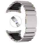 Magnetilise Pandlaga K&auml;erihmad Silikoon + Titaanrihm Samsung Galaxy Watch Ultra 2 jaoks Rihmad Galaxy Watch 9 8 Classic K&auml;ev&otilde;ru jaoks For Galaxy 9 40mm white