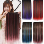 Mixed Color Clip in Straight Long Hair Extension Cosplay Party Women Hairpiece taevasinine v&auml;rv