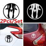 2 tk (must+valge) 8*8 cm p&uuml;ksikute tilgutiga autokleebised, l&otilde;busad multifilmi mootorrattakleebised, autode stiil