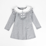 YUBAOBEI kevadpuuvillane t&uuml;drukute korea nukukrae pikkade varrukatega vabaaja t&uuml;drukute A-kujuline minikleit, lasteriided 4t hall