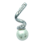 Les Tr&eacute;sors De Lily [D7406] - h&otilde;bedane ripats 'Passion' elevandiluust h&otilde;be - 22x8 mm beež