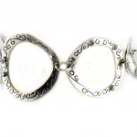 Les Tr&eacute;sors De Lily [E6665] - Bracelet Cr&eacute;ateur 'Rock Connection' Blanc h&otilde;be