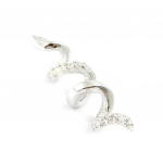 Les Tr&eacute;sors De Lily [I4008] - H&otilde;bedane ripats 'Goddess' H&otilde;bevalge (roodiumiga kaetud) - 27x8 mm h&otilde;be