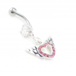 Les Tr&eacute;sors De Lily [I9468] - Body Piercing 'Love' rose Heleroosa