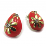 Les Tr&eacute;sors De Lily [K0957] - Boucles Cr&eacute;ateur 'Vahin&eacute;' rouge punane
