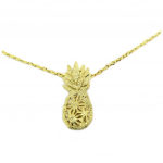 7bis [P6964] - K&auml;sitsi valmistatud kuldne kaelakee  Ananass  - 13x7 mm kuld