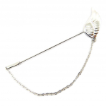 Les Tr&eacute;sors De Lily [P8119] - Broche Cr&eacute;ateur 'Les Ailes d'Ange' argent&eacute; - 75 mm-  25x10 mm h&otilde;be