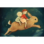 DIY teemantmaal  Cartoon Kids Animal Knight  tikandid ristpistes mosaiikkaunistus 20X30CM