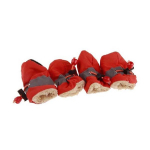 Teddy Plus Velvet lemmikloomasaapad Kaitse Mugavad nailonriidest Pomeranian lemmikloomatarbed 5.2*4.2cm punane