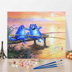 K&auml;sitsi maalitud digitaalne &otilde;limaal L&otilde;uend Numbrid &Otilde;limaal DIY maal numbrite j&auml;rgi Kodukaunistus 40x50cm no frame