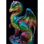 5D Teemanttikandid Kodumaal Draakon K&auml;sitsi valmistatud Teemantmaal Tikand Mosaiik Ristitikandid Kodukaunistus Full Round 20X30CM