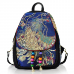Yogodlns Fashion Sequins seljakott naiste suure mahutavusega seljakott Luksuslik paabulinnu tikandid seljakott vabaaja daami komplektid reisikott 26*12*36cm sinine