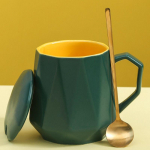 Kaanega kruus Spoon Cup Keraamiline Simple Nordic Ins Creative Household Personality Mees- ja nais&uuml;li&otilde;pilased Trend Water Cup One size