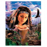 5D DIY teemantmaali t&uuml;druku ja kotka ristpistes komplekt Mosaiik Teemanttikandid Roos T&auml;isringi/ruudukujuline puur Kodukaunistus Round 20x30cm