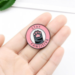 Cute Stay Pawsitive Roosa kassi pross emailiga n&ouml;&ouml;pn&otilde;el Multikas Loom Armsad n&ouml;&ouml;pn&otilde;elad &Uuml;li&otilde;pilaskauboi m&auml;rk Kassipoeg k&auml;pp pross roosa