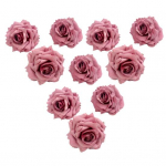 10 tk roosikujuline kunstlillepea vananemisvastane pol&uuml;estrist fotograafia rekvisiidid v&otilde;ltslillepea pulmadeks 8