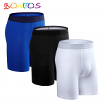 BONITOS 3tk pikad &uuml;hev&auml;rvilised meeste alusp&uuml;ksid puuvillased bokserid mugavad meeste aluspesu S