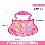 Meigim&auml;nguasjade kandekott Laste k&auml;ekott Kosmeetiline m&auml;nguasjakomplekt Printsess Meigit&uuml;druk Style B roosa