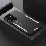 Luksuslik alumiiniumist matt metallpaneeliga &uuml;mbris Samsung Galaxy S24 S23 S22 Ultra S21 Plus S20 FE A55 A54 A53 jaoks, &otilde;huke silikoonist telefonikate For Samsung S22 Ultra h&otilde;be