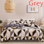 Geomeetrilise mustriga tekikott ja padjap&uuml;&uuml;r, &uuml;lipehme mikrokiudkangas, 10 suurusega &uuml;heinimesevoodi, kaheinimesevoodi, kaheinimesevoodi ja &uuml;lisuur kaheinimesevoodiga voodipesu US-Queen hall