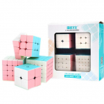 Uus v&auml;rviline 4tk Speed ​​Cube komplekt Moyu MofangJiaoshi 2x2 3x3 4x4 5x5 Meilong Magic Cube kingituste pakkimine lastele, lastele hariv m&auml;nguasi