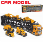 Ehitusm&auml;nguasjad Autod, 7tk, komplekt 1:48 Carrier Truck Kids m&auml;ngivad s&otilde;idukid 2 3 4 aastastele poistele, tagasit&otilde;mmatav sulamist transpordiauto 32.5*8*5.5CM