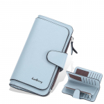 Baellerry Unisex pika rahakoti t&otilde;mblukuga kolmekordne m&uuml;ndikott PU nahast rahakotid vabaaja kaardihoidja 19*10*2cm roosa