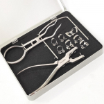 Dental Rubber Dam Punch Hole Forcep Ivory forceps rubber dam Clamps Frame Stainless Steel Dental rubber dam instrument 1 set A