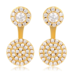 Les Tr&eacute;sors De Lily [R2063] - kullatud k&otilde;rvar&otilde;ngad 'Sissi' valgest kullast - 18x8 mm valge