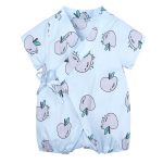 Kiddiezoom suvise v&auml;ikelapse vasts&uuml;ndinud beebi t&uuml;drukute sidrunitr&uuml;kiga l&uuml;hikeste varrukatega body, vabaaja imikutele m&otilde;eldud kombinesoonid 0-3Months